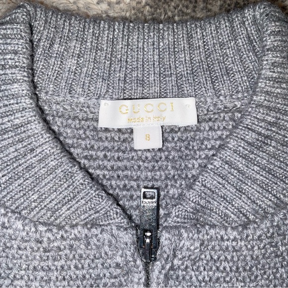 Gucci Gray Zip Up Sweater - Picture 2 of 5